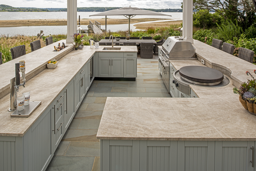 Outdoor Kitchen Countertops Brown, What Is The Best Material For Outdoor Kitchen Countertops