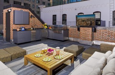 L-Shaped Outdoor Kitchens
